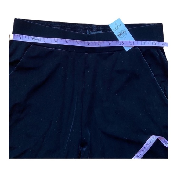 Loft tall black velvet pull on taper pants - Picture 7 of 8